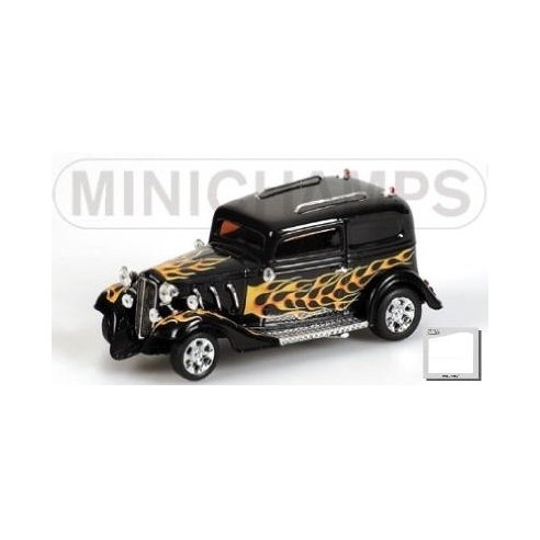 MINICHAMPS SILVER LINE AMERICAN GRAFFITI HOT ROD 1932 WITH FLAME 1 43