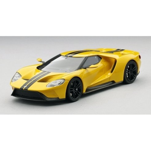 TSM MODEL TRUE SCALE MINIATURES FORD GT YELLOW LOS ANGELES AUTO SHOW 2015 1 43