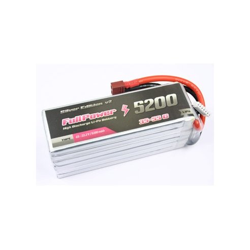 Batteria Lipo 2S 5200 mAh 35C Silver V2 - DEANS