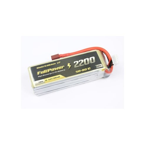 Batteria Lipo 4S 2200 mAh 50C Gold V2Â - DEANS