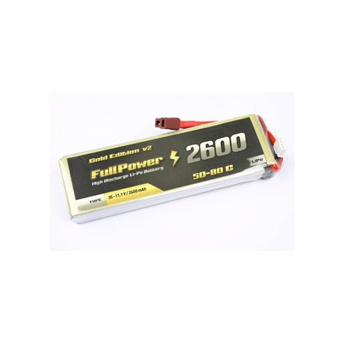 Batteria Lipo 2S 2600 mAh 50C Gold V2 - DEANS