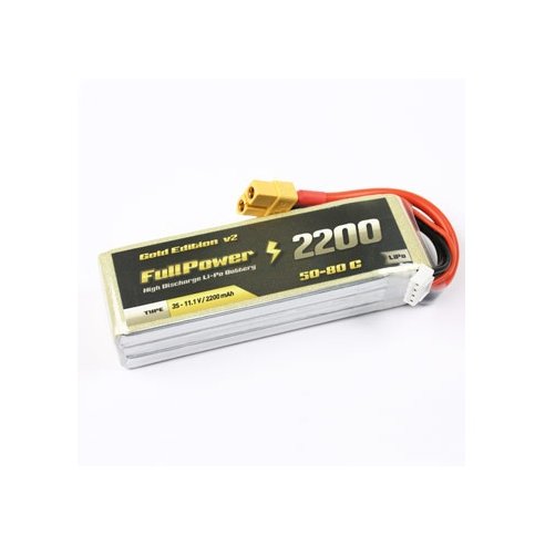 Batteria Lipo 3S 2200 mAh 50C Gold V2 - XT-60