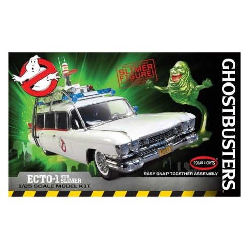 POLAR LIGHT 1 25 KIT Ghostbusters Ecto-1 with Slimer Figure Snap