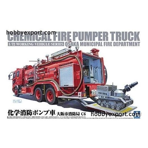 Aoshima 1 72 KIT   Chemical Fire Pumper Truck
