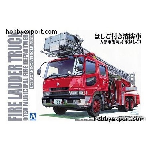 Aoshima 1 72 KIT   Fire Ladder Truck