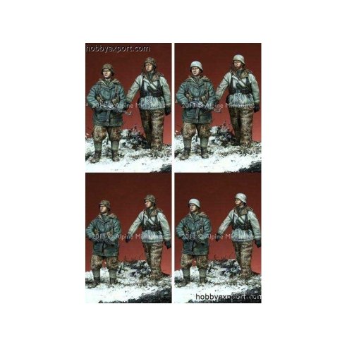 Alpine Miniatures 	1 35 KIT (MAQUETTE) WSS GRENADIER LATE WAR SET 2 FIGURES