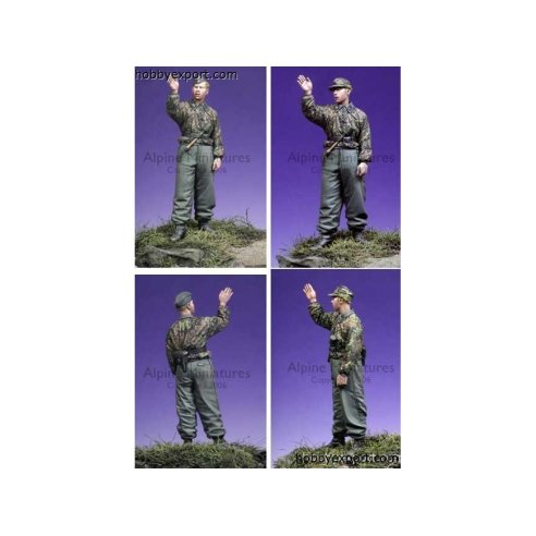 Alpine Miniatures    	1 35 KIT (MAQUETTE) SS RECON CREW DIFFERENT HEADS INCL.