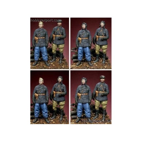 Alpine Miniatures  	1 35 KIT (MAQUETTE) RUSSIAN TANK CREW SET, WWII DIFFERENT HEADS INCL.