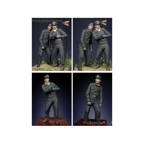 Alpine Miniatures  1 35 KIT (MAQUETTE) PANZER CREW SET, EARLY DIFFERENT HEADS INCL.