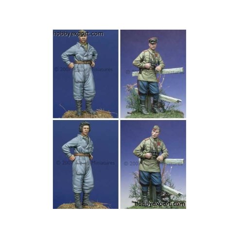 Alpine Miniatures 	1 35 KIT (MAQUETTE) RUSSIAN TANK CREW, 19431945 DIFFERENT HEADS INCL.